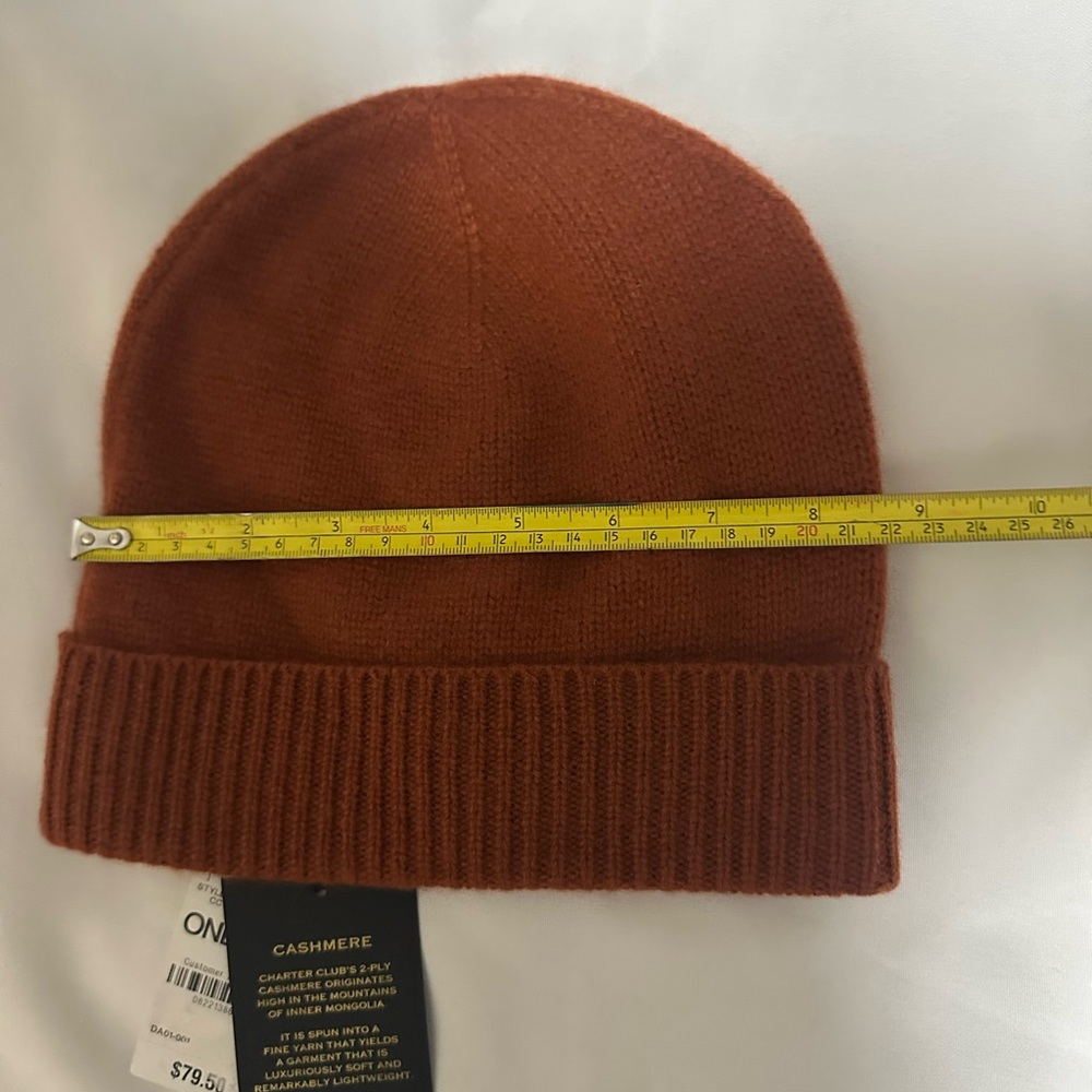 Charter Club Rich Brown 100% Cashmere Beanie - Picture 7 of 9